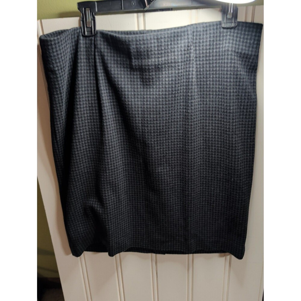 J Jill Ponte Pencil Skirt Womens Medium Black Pull On Knee Length Stretch Knit